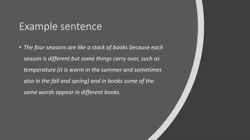 example sentence