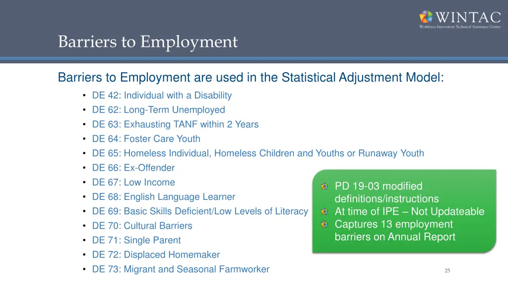 barriers to employment