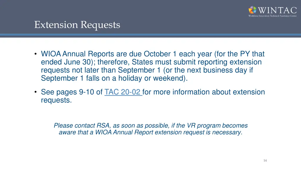 extension requests