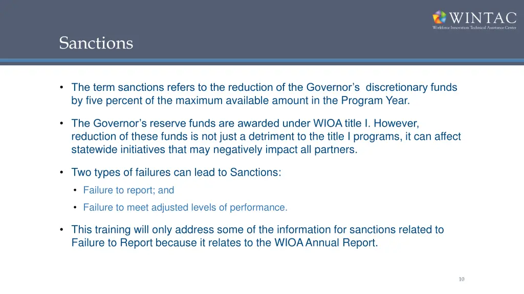 sanctions