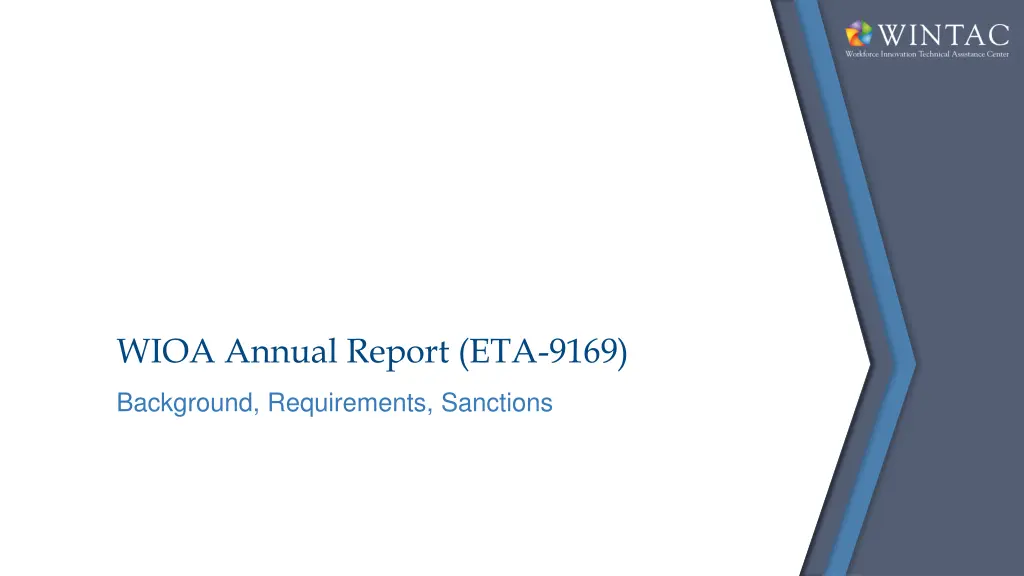 wioa annual report eta 9169