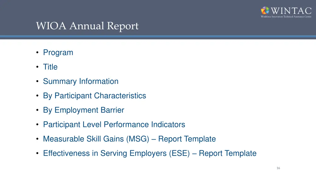 wioa annual report
