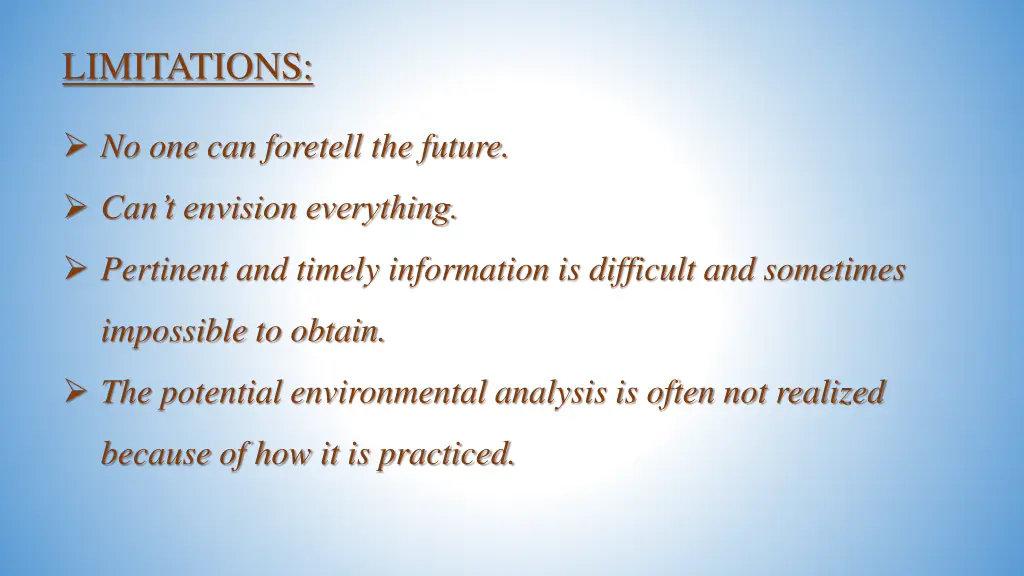 limitations