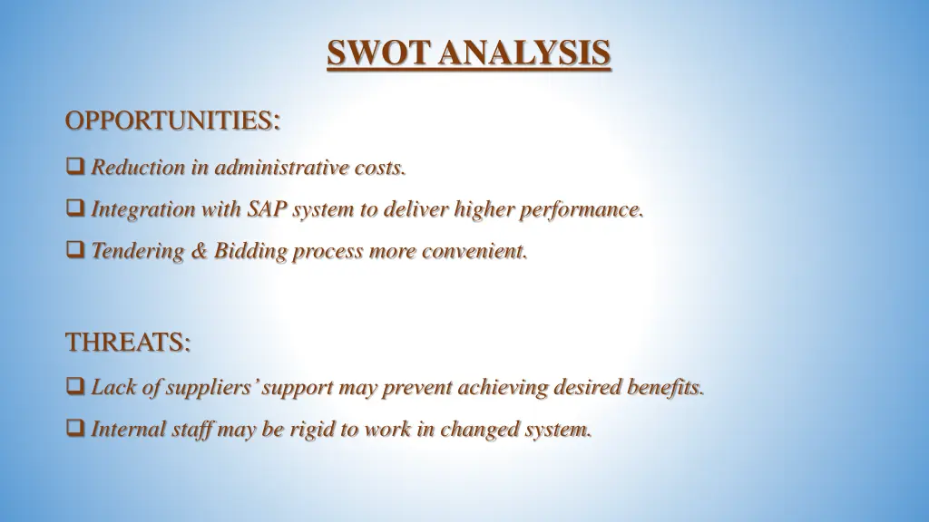 swot analysis 1