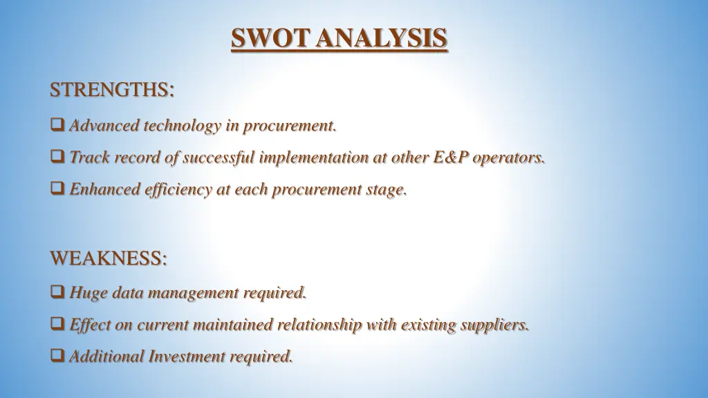 swot analysis