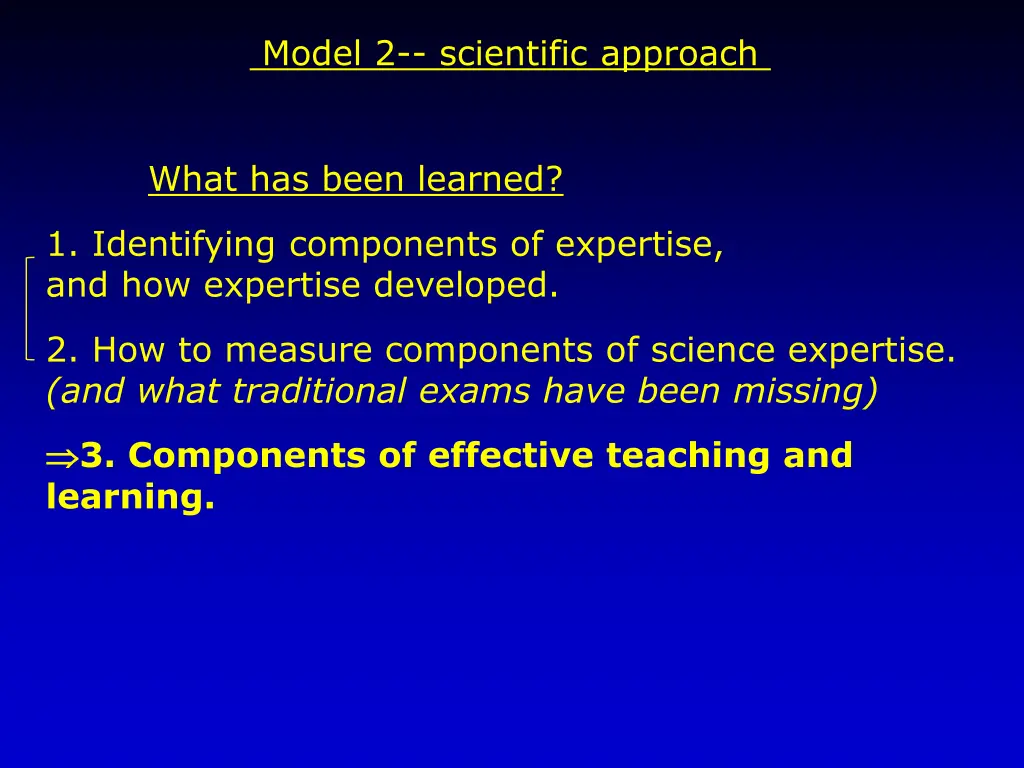 model 2 scientific approach 1