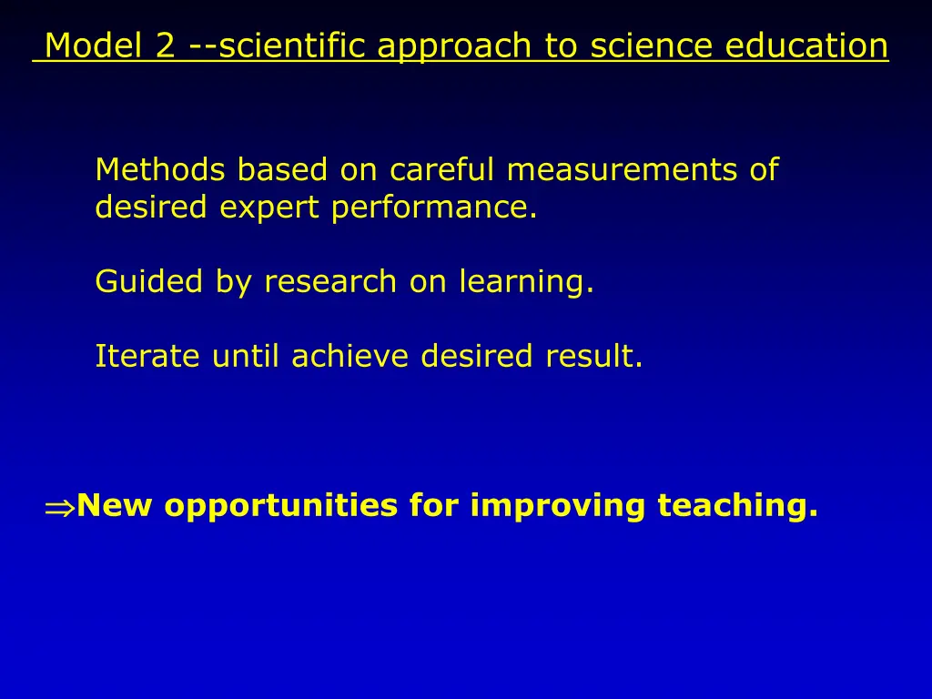 model 2 scientific approach to science education