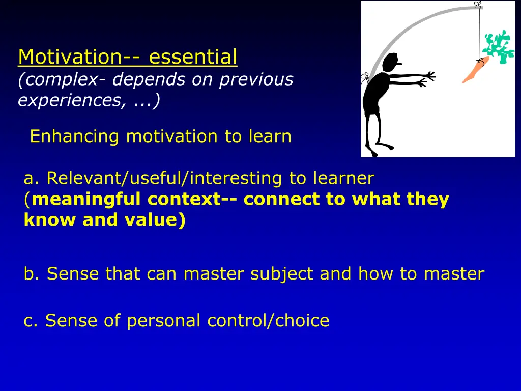 motivation essential complex depends on previous
