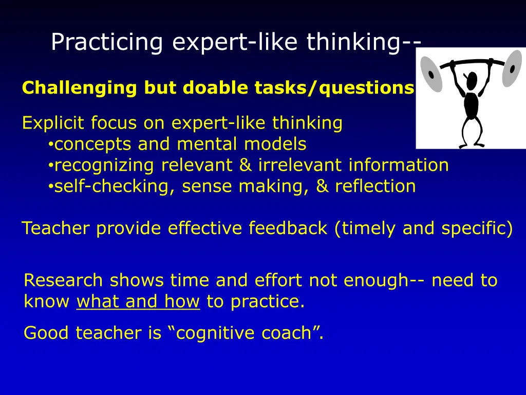 practicing expert like thinking