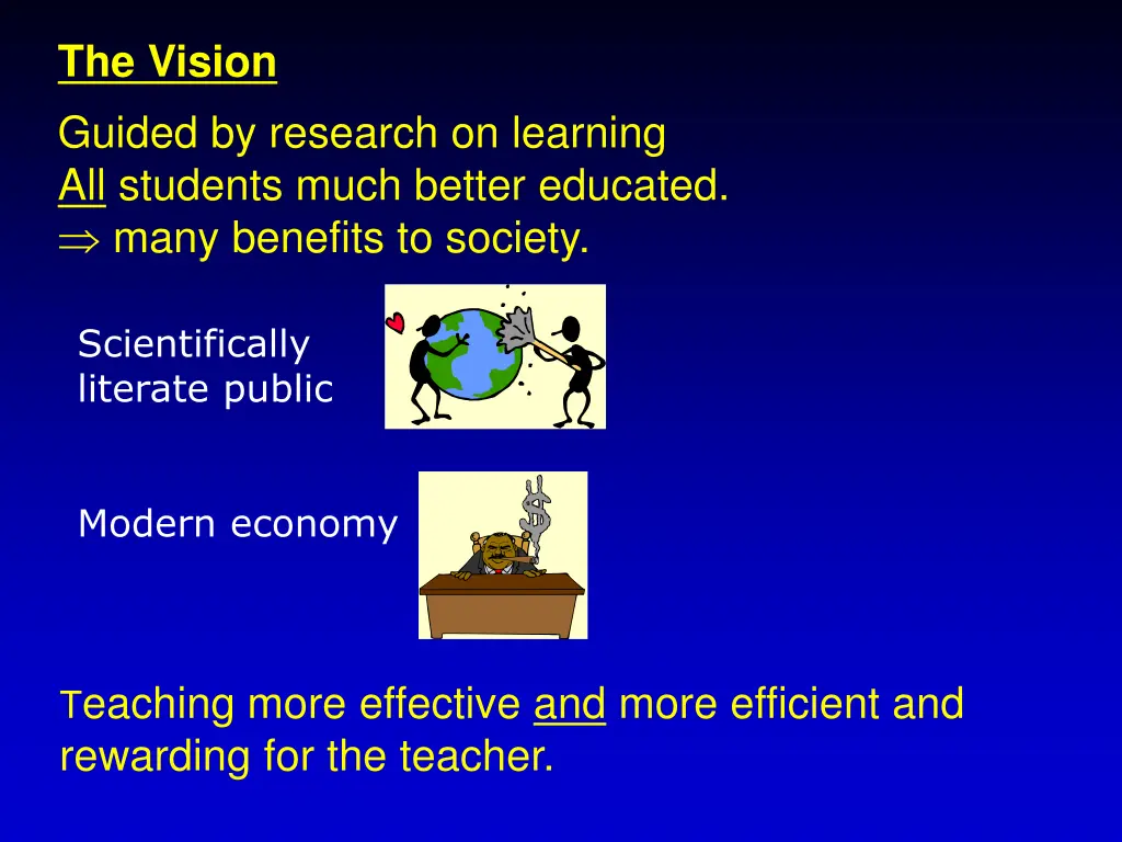 the vision guided by research on learning