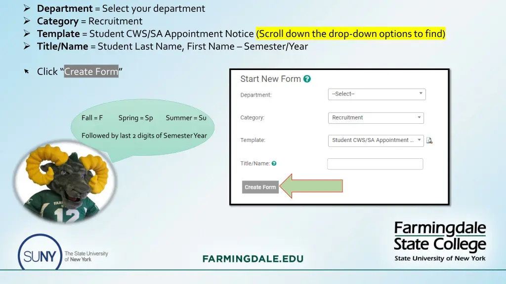 department select your department category