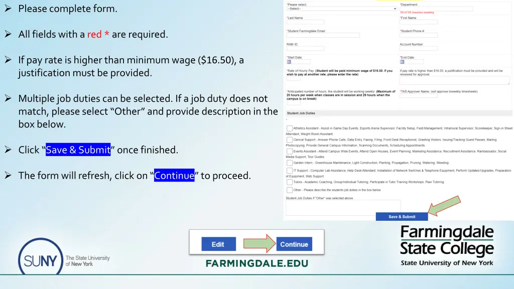 please complete form