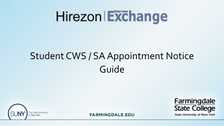 student cws sa appointment notice guide
