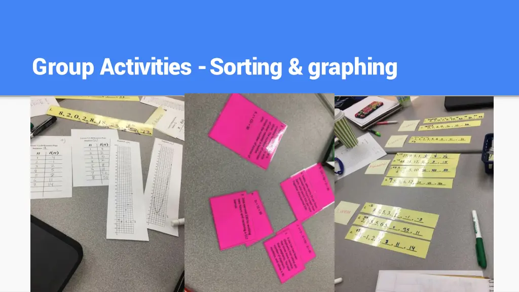 group activities sorting graphing