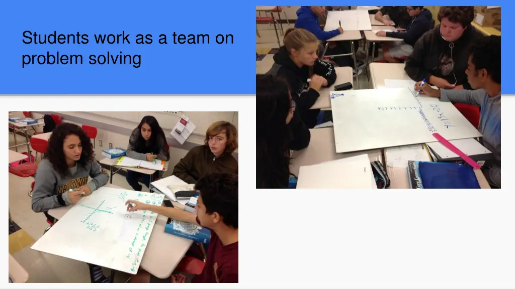 students work as a team on problem solving