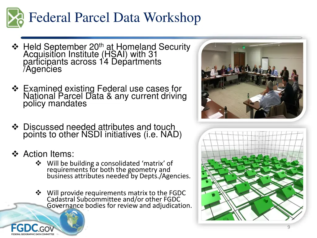 federal parcel data workshop