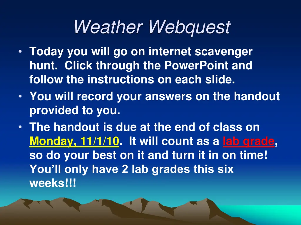weather webquest