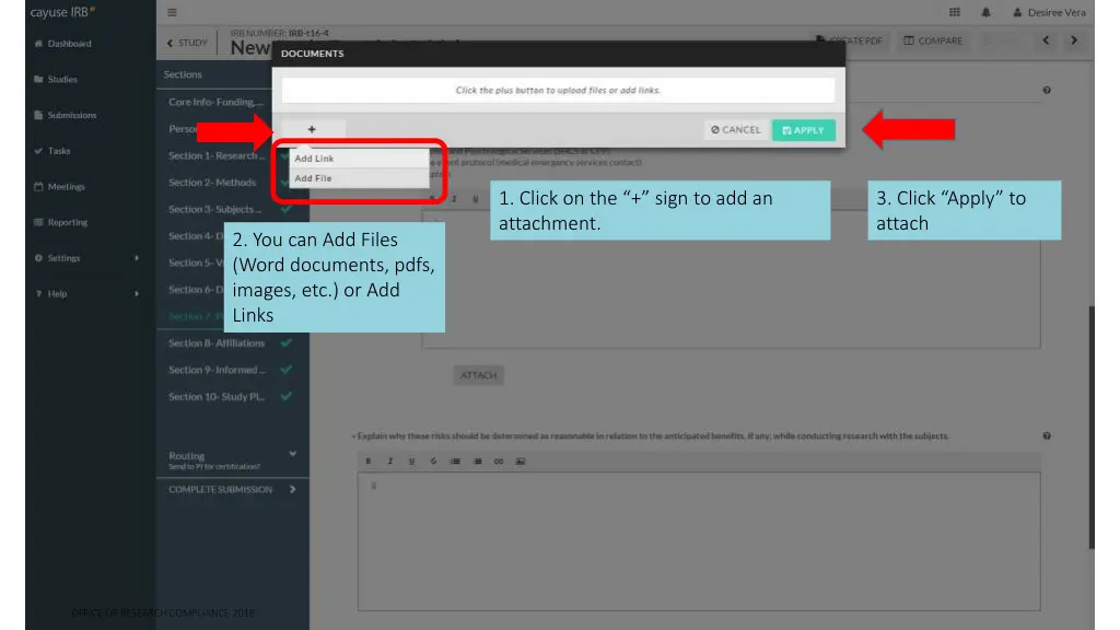 1 click on the sign to add an attachment