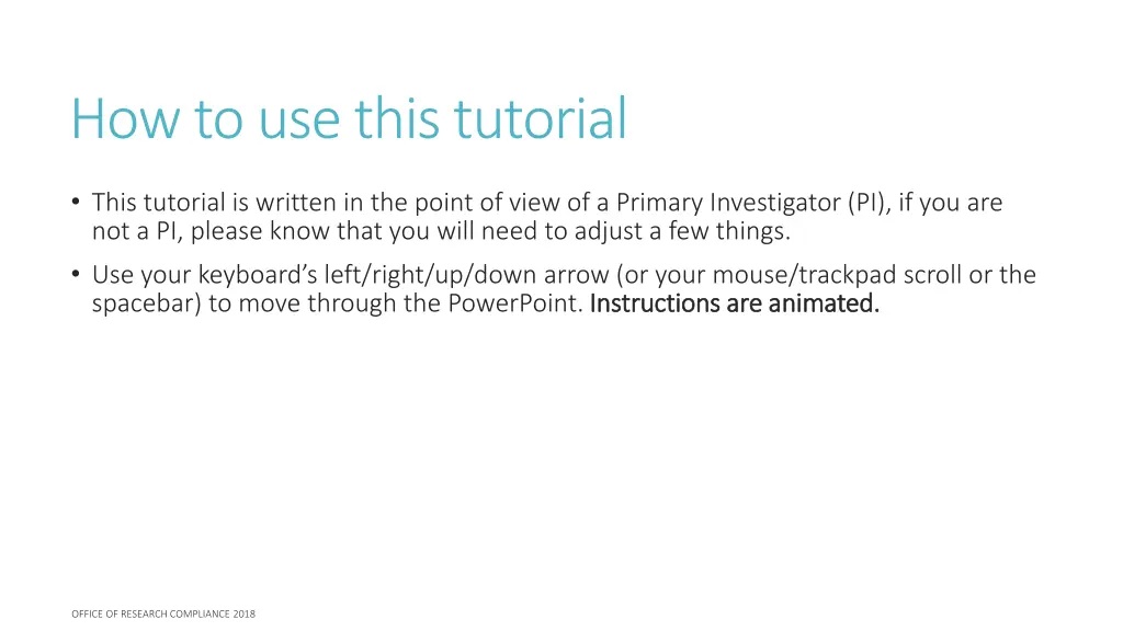 how to use this tutorial