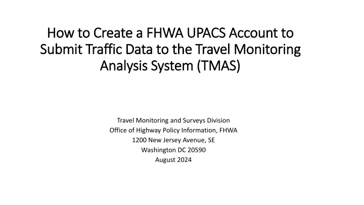 how to create a fhwa how to create a fhwa upacs