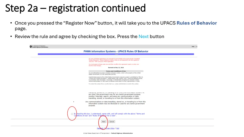 step 2a step 2a registration continued