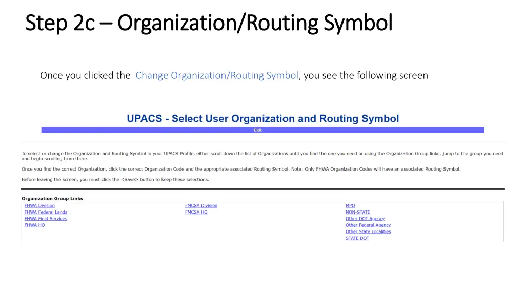 step 2c step 2c organization routing symbol