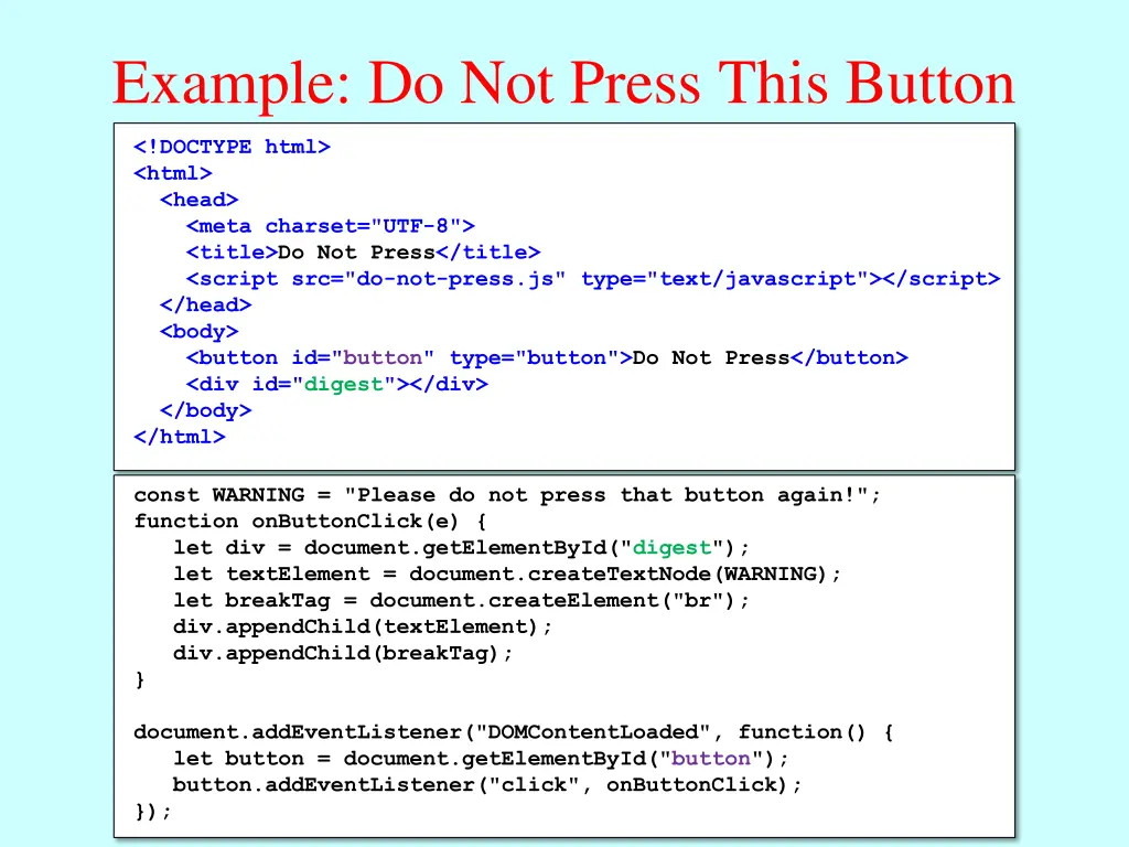 example do not press this button 1