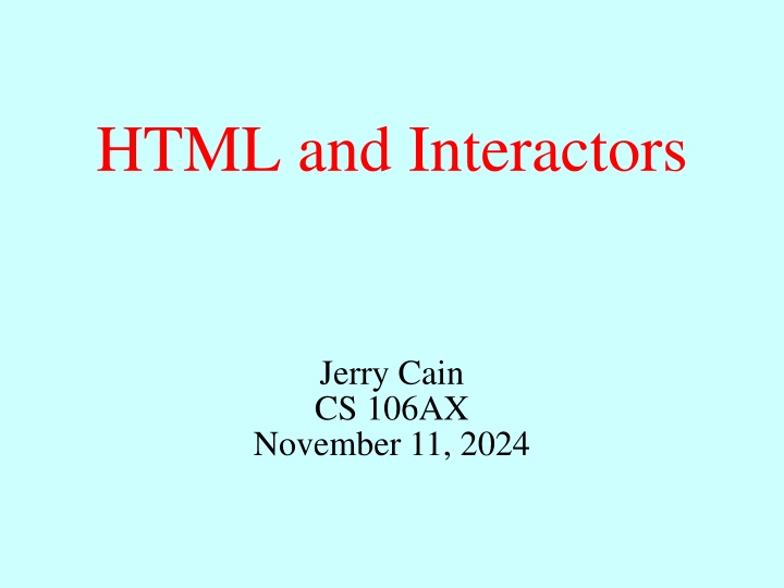 html and interactors