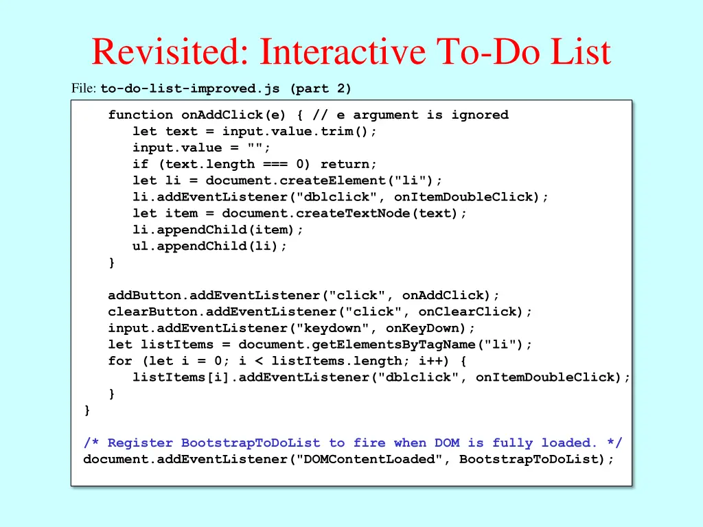 revisited interactive to do list 1