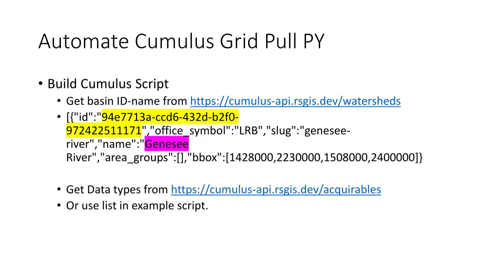 automate cumulus grid pull py