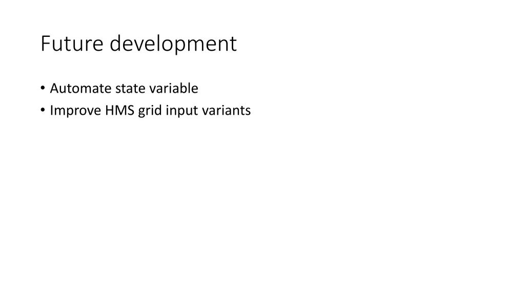 future development