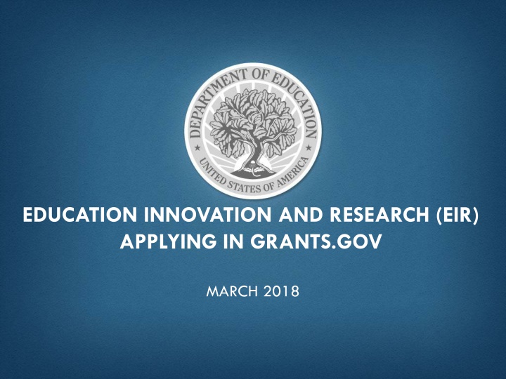 education innovation and research eir applying