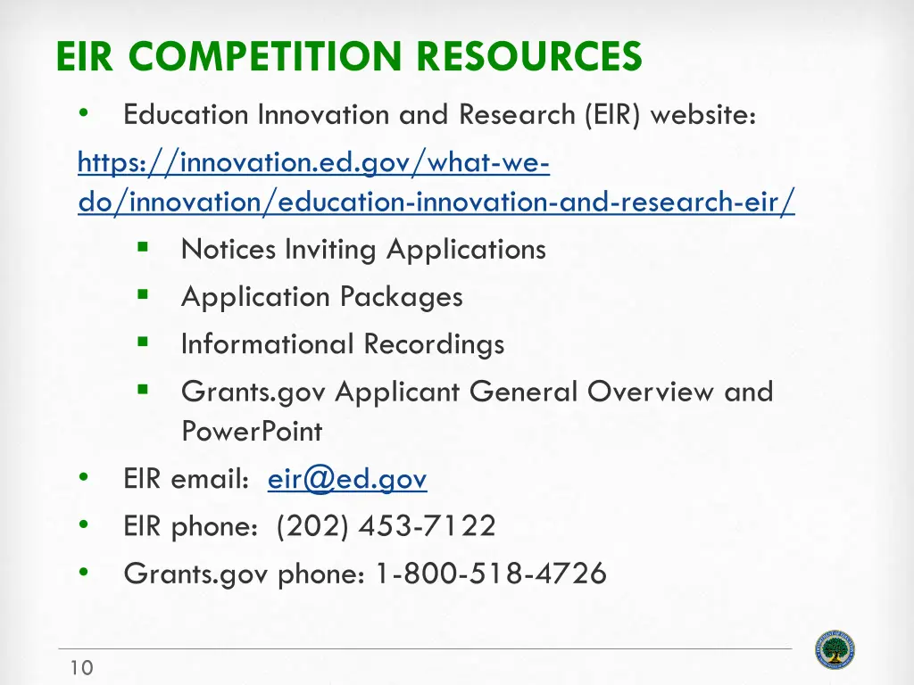 eir competition resources education innovation