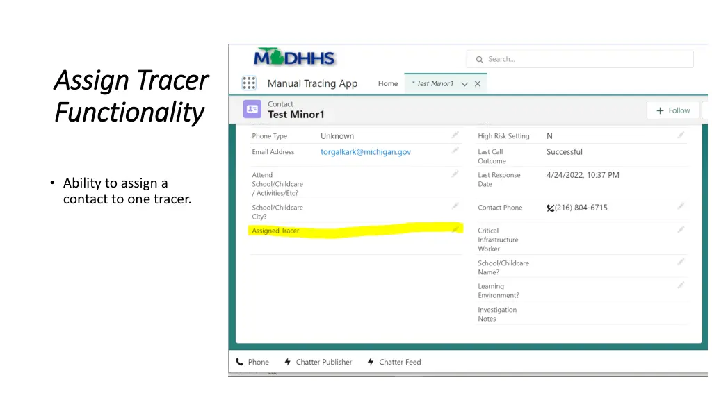 assign tracer assign tracer functionality
