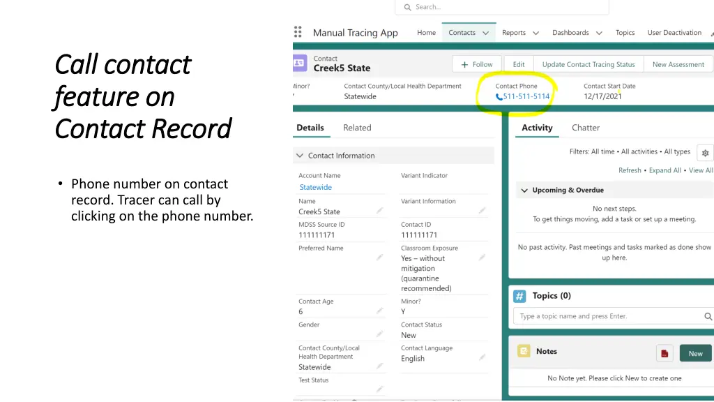 call contact call contact feature on feature
