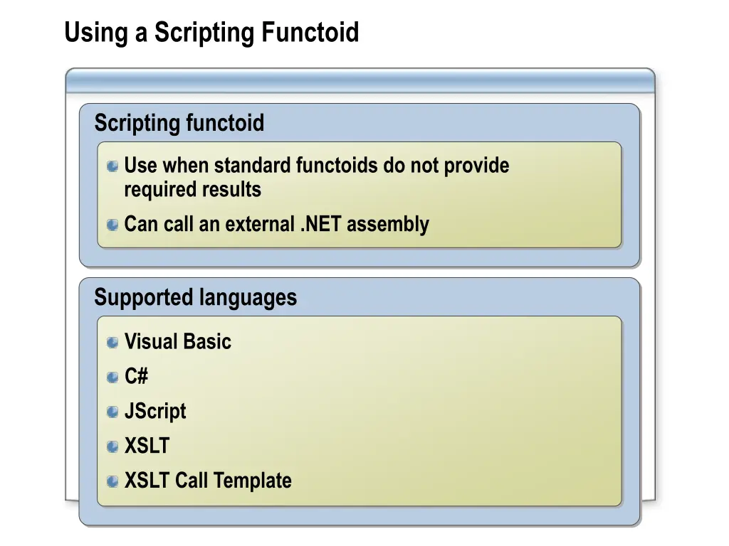 using a scripting functoid