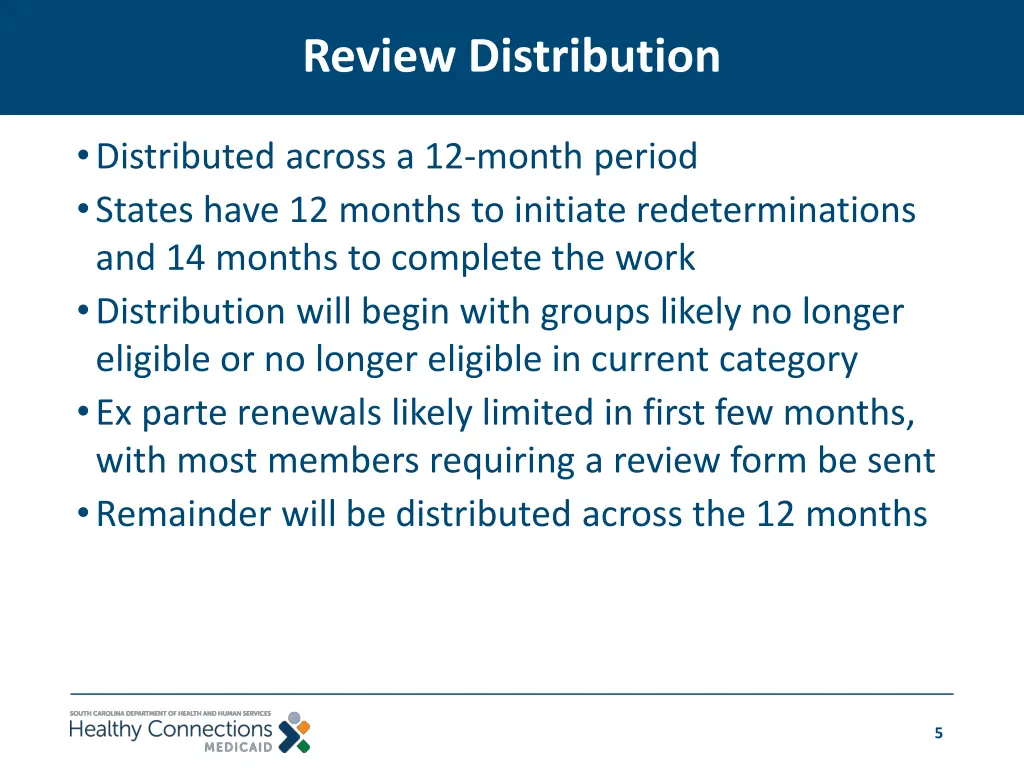 review distribution