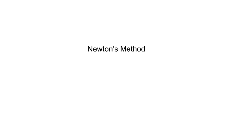 newton s method