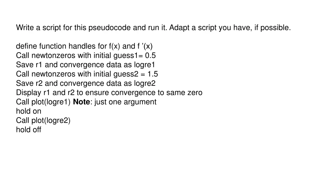 write a script for this pseudocode