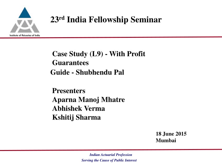 23 rd india fellowship seminar