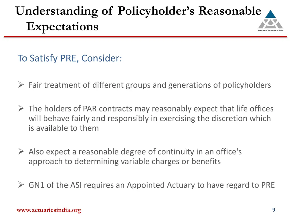 understanding of policyholder s reasonable
