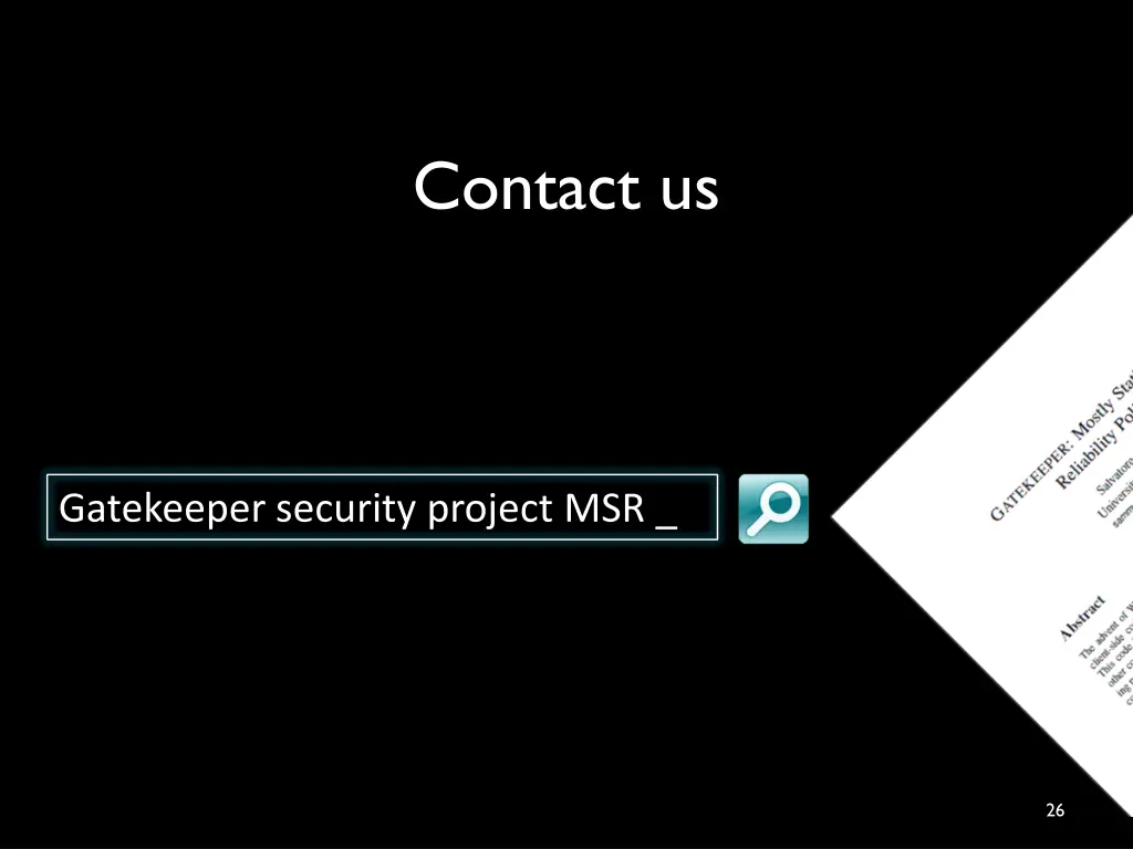 contact us