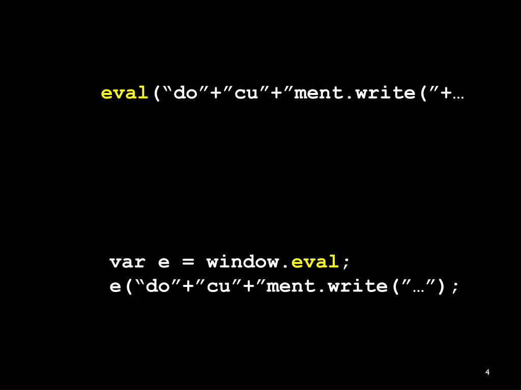 eval do cu ment write