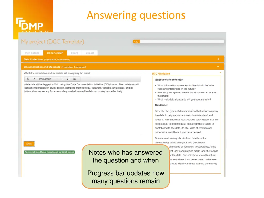 answering questions