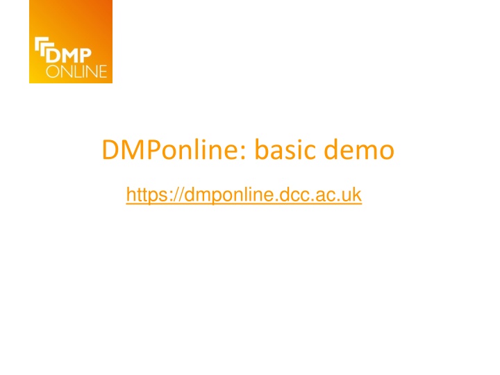 dmponline basic demo