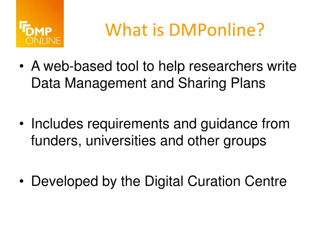 what is dmponline