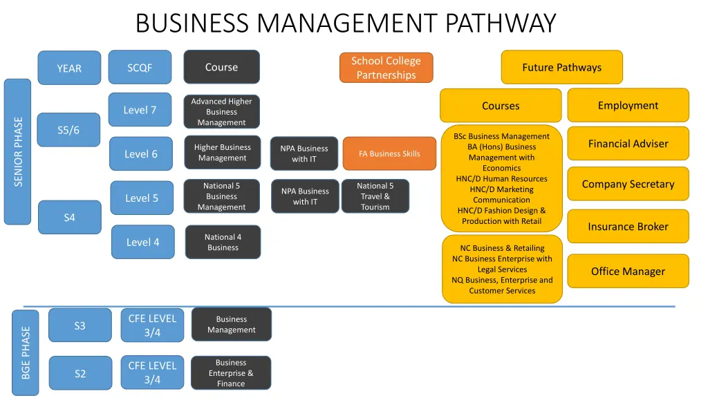 business management pathway