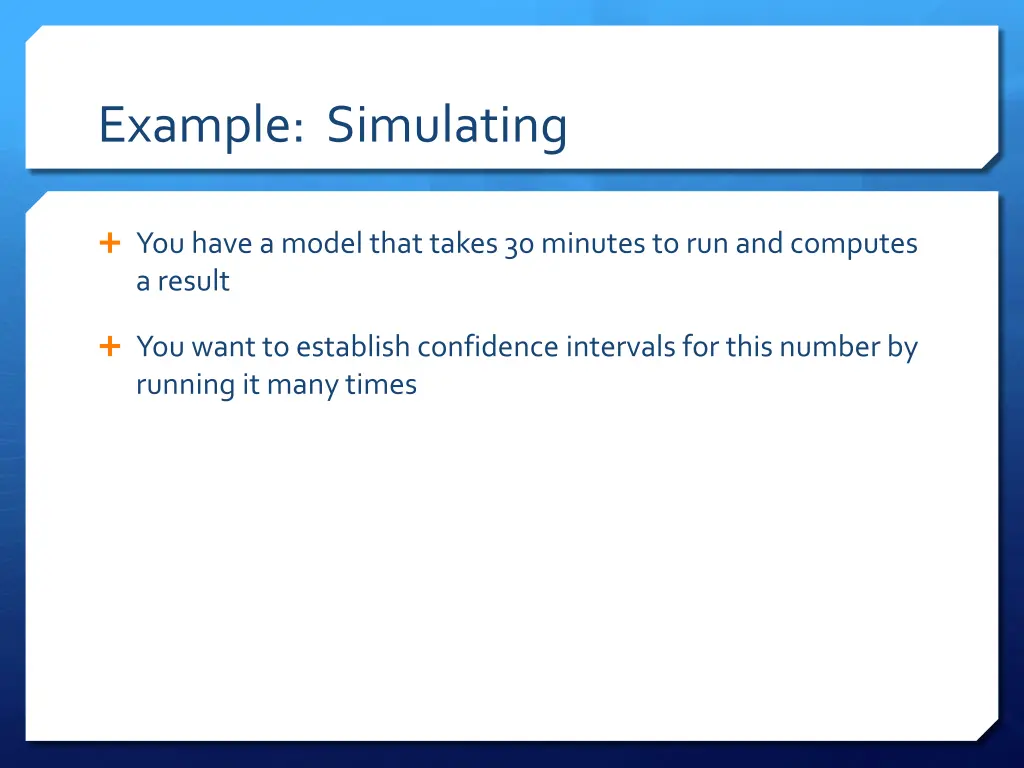 example simulating