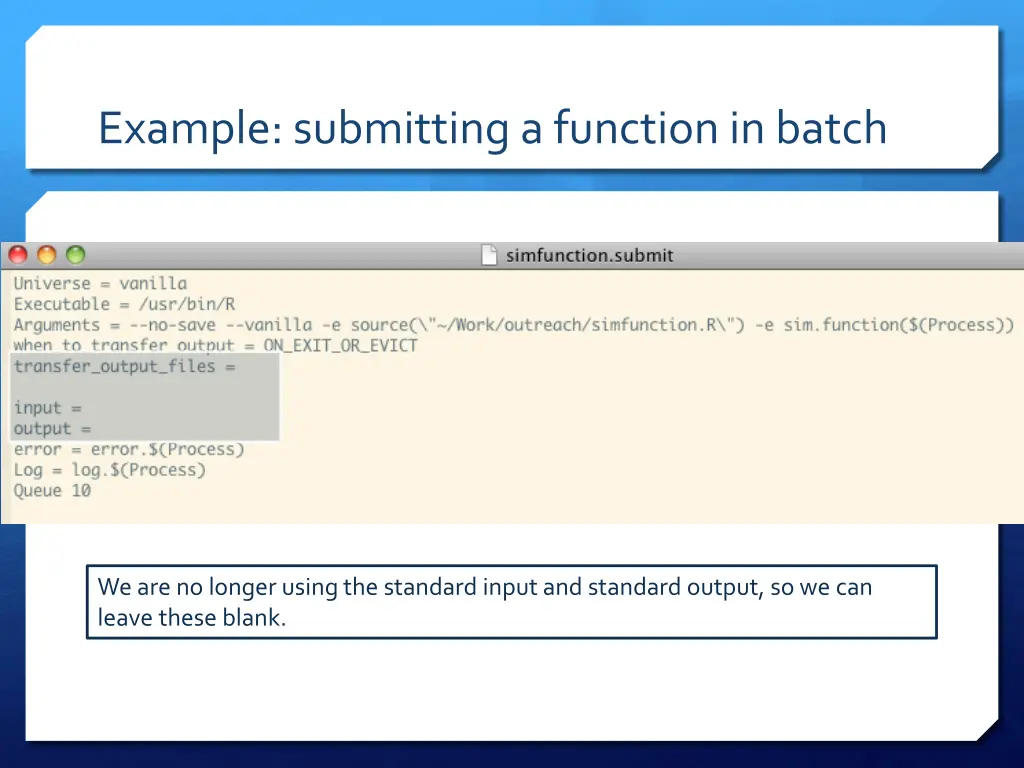 example submitting a function in batch 2