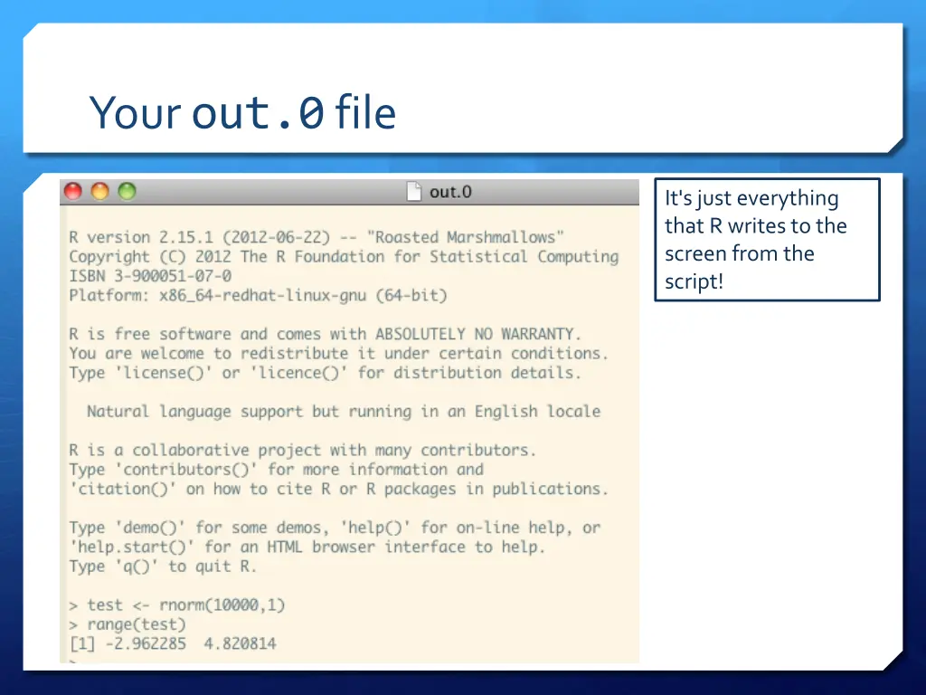 your out 0 file